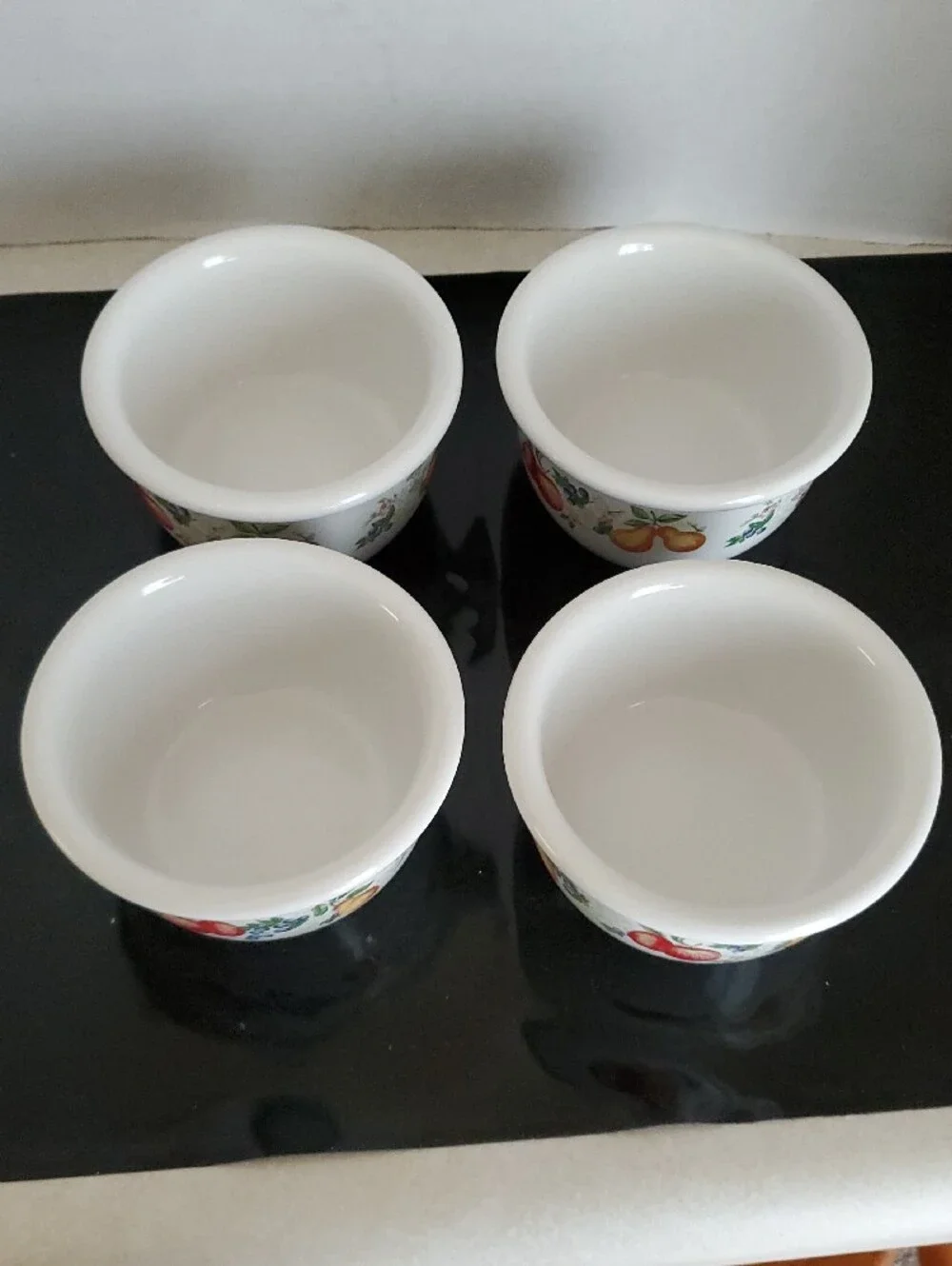 Vintage Corelle Ramekins - Fruit Pattern - Set of 4